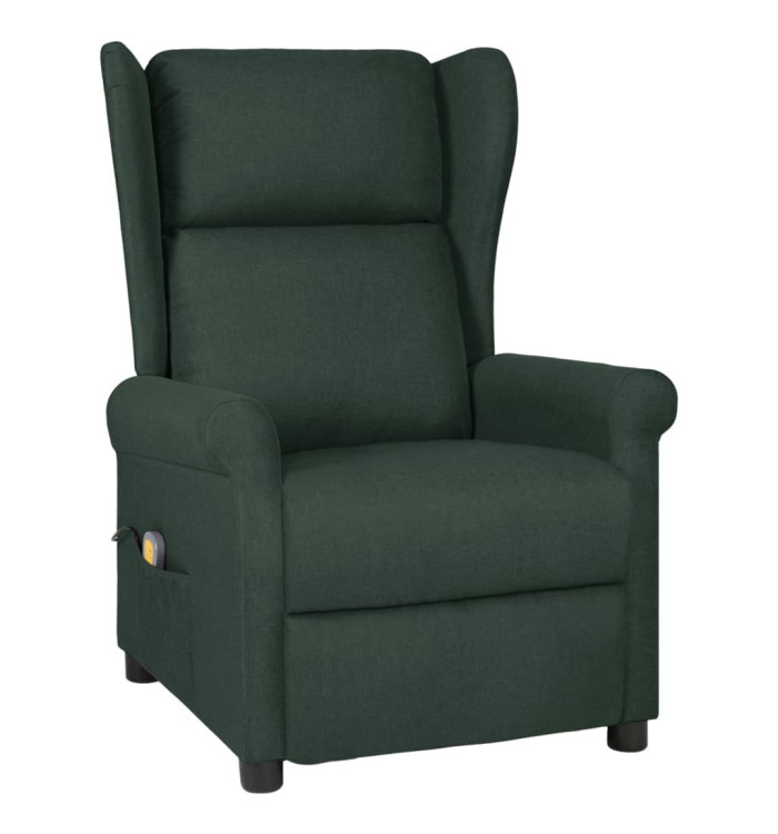 Fauteuil de massage Vert foncé Tissu | Mobilier & Déco