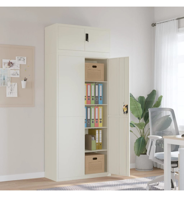 Classeur blanc 90x40x220 cm acier | Mobilier & Déco