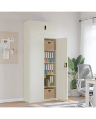 Classeur blanc 90x40x220 cm acier | Mobilier & Déco