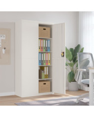 Classeur blanc 90x40x180 cm acier | Mobilier & Déco