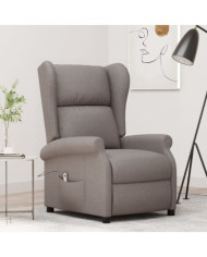 Fauteuil inclinable électrique à oreilles taupe Tissu | Mobilier & Déco
