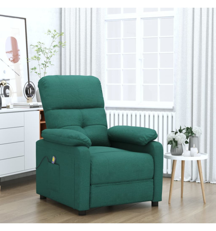Fauteuil de massage Vert foncé Tissu | Mobilier & Déco
