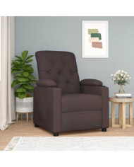 Fauteuil inclinable Marron foncé Tissu | Mobilier & Déco