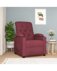 Fauteuil inclinable Rouge bordeaux Tissu | Mobilier & Déco