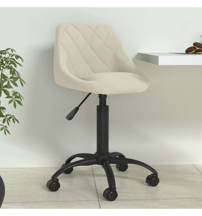 Chaise à manger Crème Velours | Mobilier & Déco