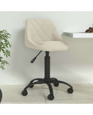 Chaise à manger Crème Velours | Mobilier & Déco
