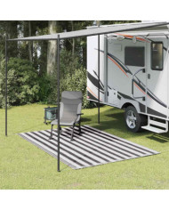 Tapis de tente 250x250 cm Anthracite et blanc | Mobilier & Déco