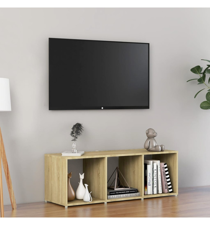 Meuble TV chêne sonoma 107x35x37 cm bois d’ingénierie | Mobilier & Déco