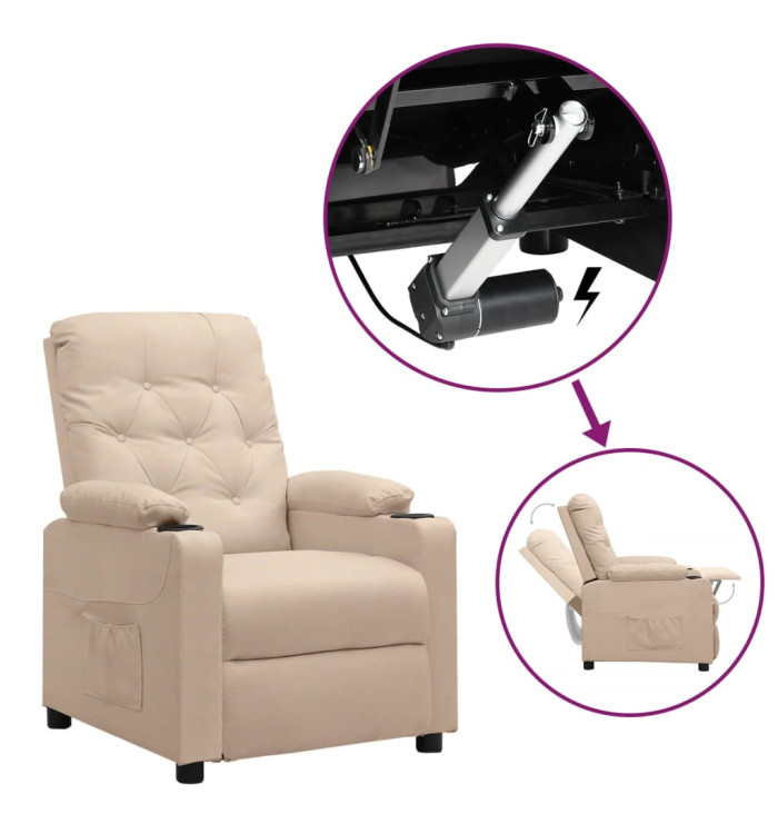 Fauteuil Crème Tissu | Mobilier & Déco