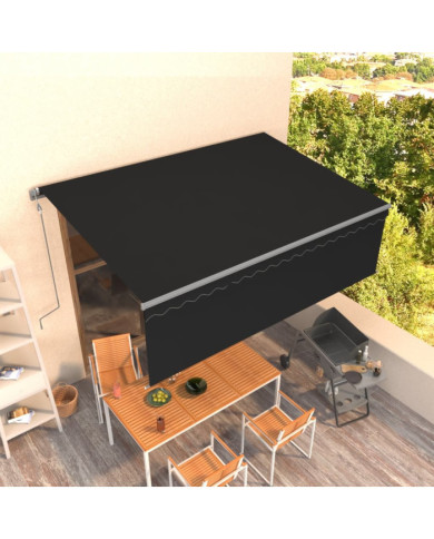 Auvent automatique rétractable avec store 4,5x3 m Anthracite | Mobilier & Déco