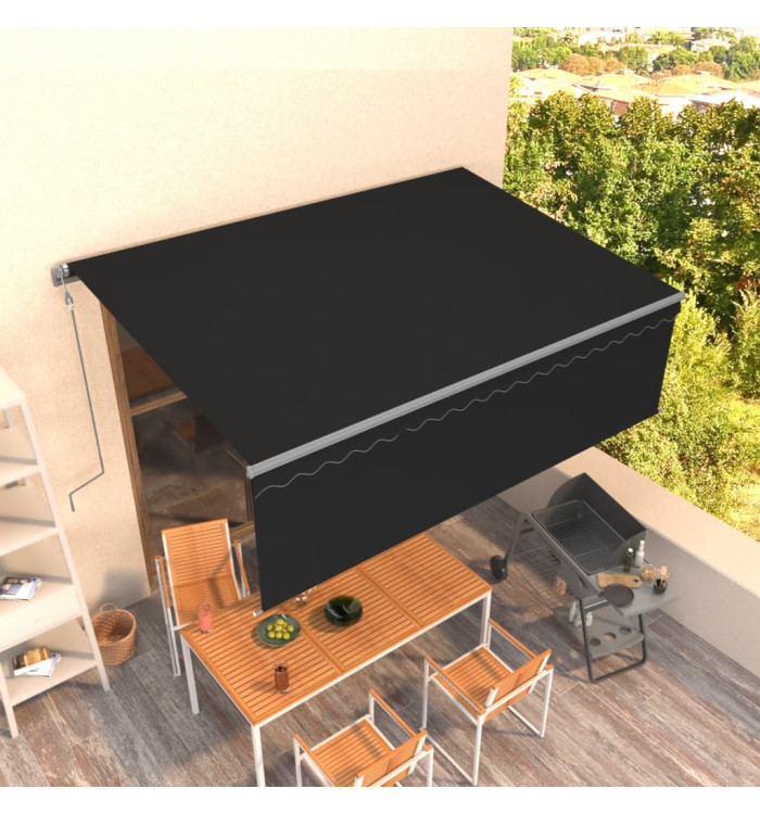 Auvent automatique rétractable avec store 4,5x3 m Anthracite | Mobilier & Déco