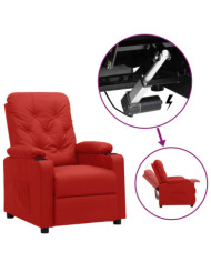 Fauteuil Rouge bordeaux Similicuir | Mobilier & Déco
