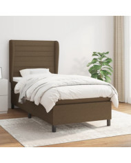 Sommier à lattes de lit avec matelas Marron foncé 80x200 cm | Mobilier & Déco