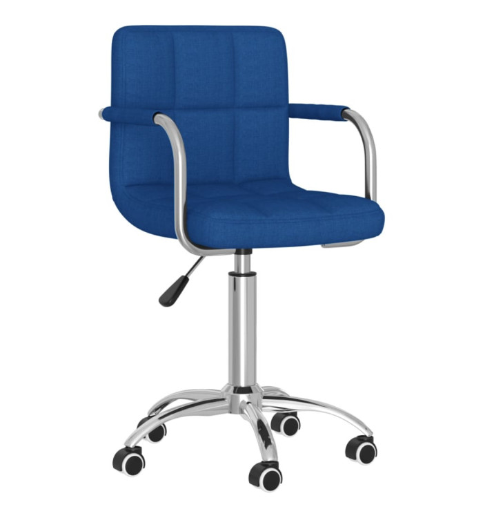 Chaise pivotante de salle à manger Bleu Tissu | Mobilier & Déco