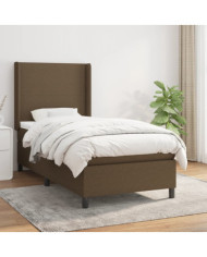 Sommier à lattes de lit avec matelas Marron foncé 80x200 cm | Mobilier & Déco