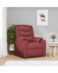 Fauteuil inclinable Rouge bordeaux Similicuir | Mobilier & Déco