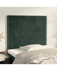 Têtes de lit 2 pcs Vert foncé 80x5x78/88 cm Velours | Mobilier & Déco