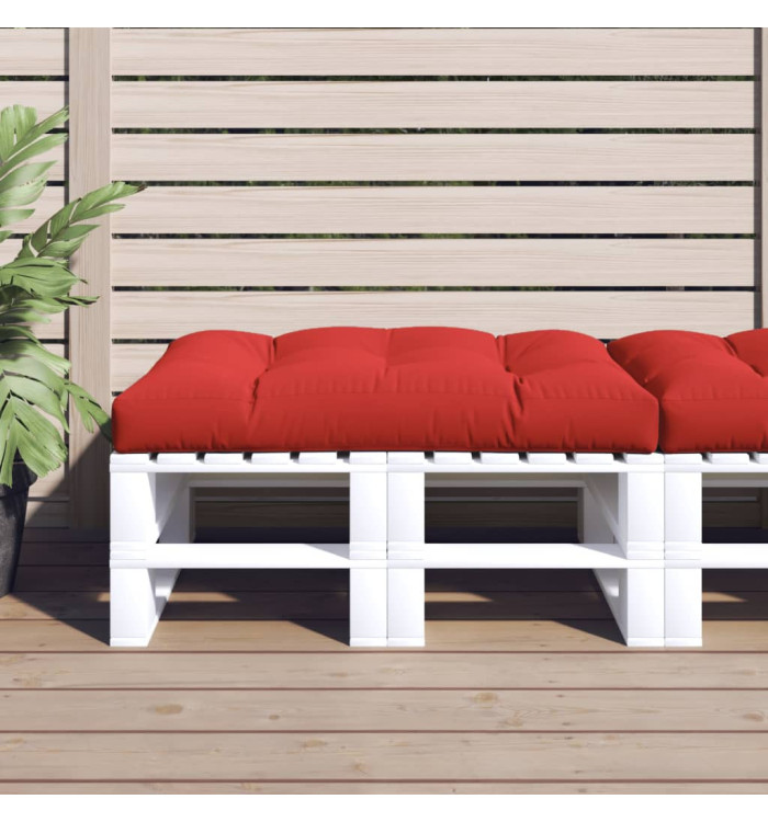 Coussin de palette rouge 120x80x12 cm tissu | Mobilier & Déco