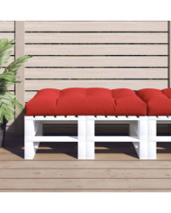 Coussin de palette rouge 120x80x12 cm tissu | Mobilier & Déco