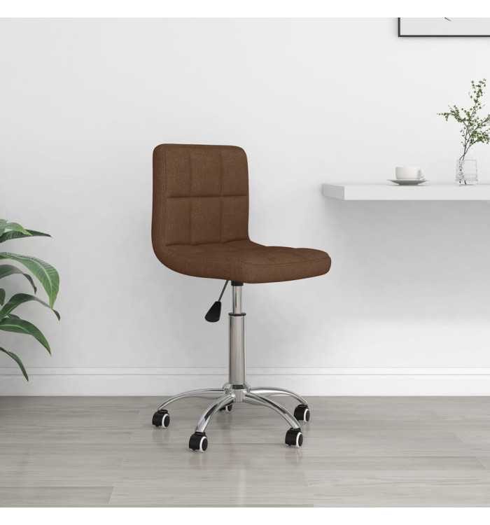 Chaise pivotante de bureau Marron Tissu | Mobilier & Déco