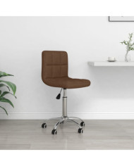 Chaise pivotante de bureau Marron Tissu | Mobilier & Déco