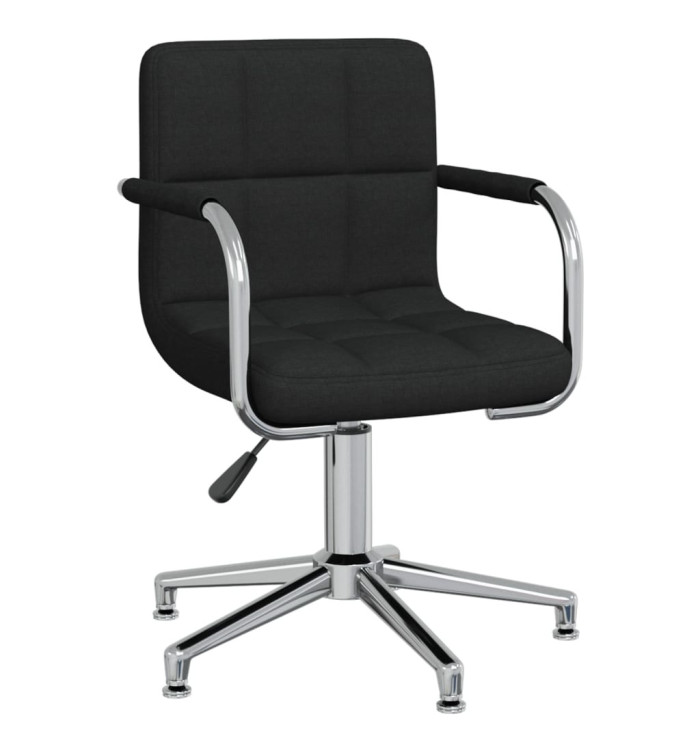 Chaise pivotante de salle à manger Noir Tissu | Mobilier & Déco