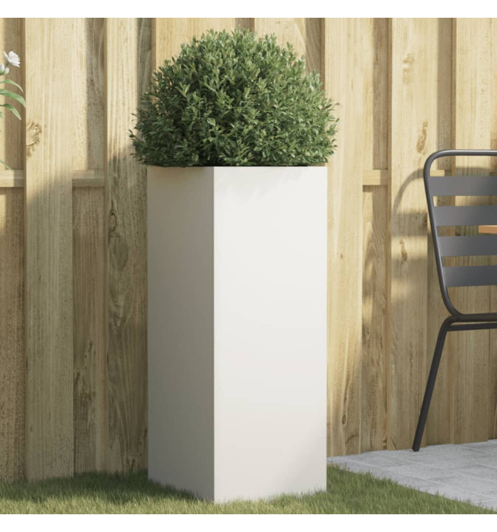 Jardinière blanc 32x29x75 cm acier | Mobilier & Déco