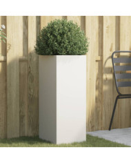 Jardinière blanc 32x29x75 cm acier | Mobilier & Déco