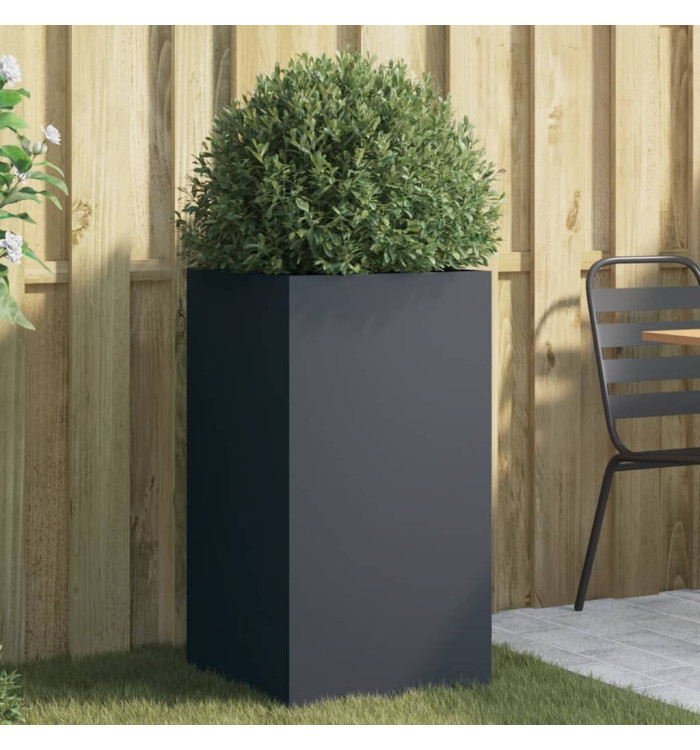 Jardinière anthracite 42x38x75 cm acier | Mobilier & Déco