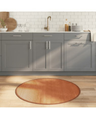 Tapis rond marron 100 cm bambou | Mobilier & Déco