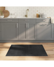 Tapis rectangulaire gris 80x100 cm bambou | Mobilier & Déco