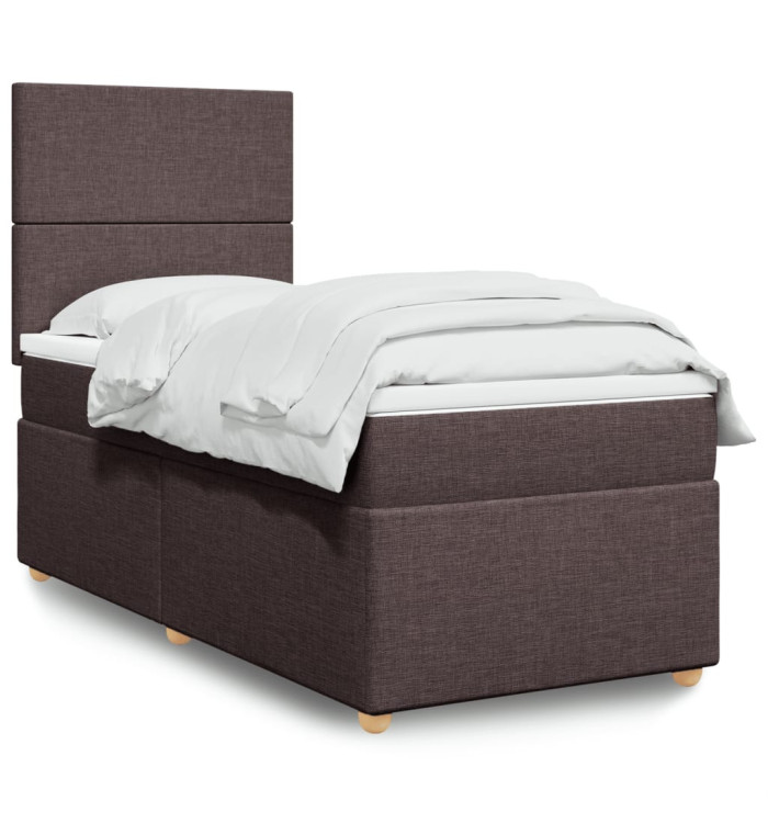 Sommier à lattes de lit avec matelas Marron foncé 80x200 cm | Mobilier & Déco