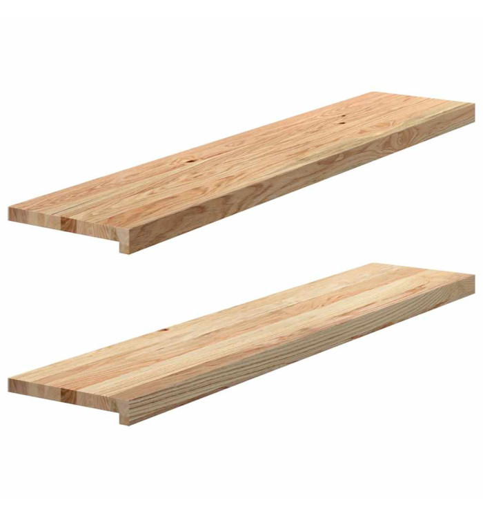 Appuis de fenêtre 2 pcs non traité 120x25x2cm bois chêne massif | Mobilier & Déco