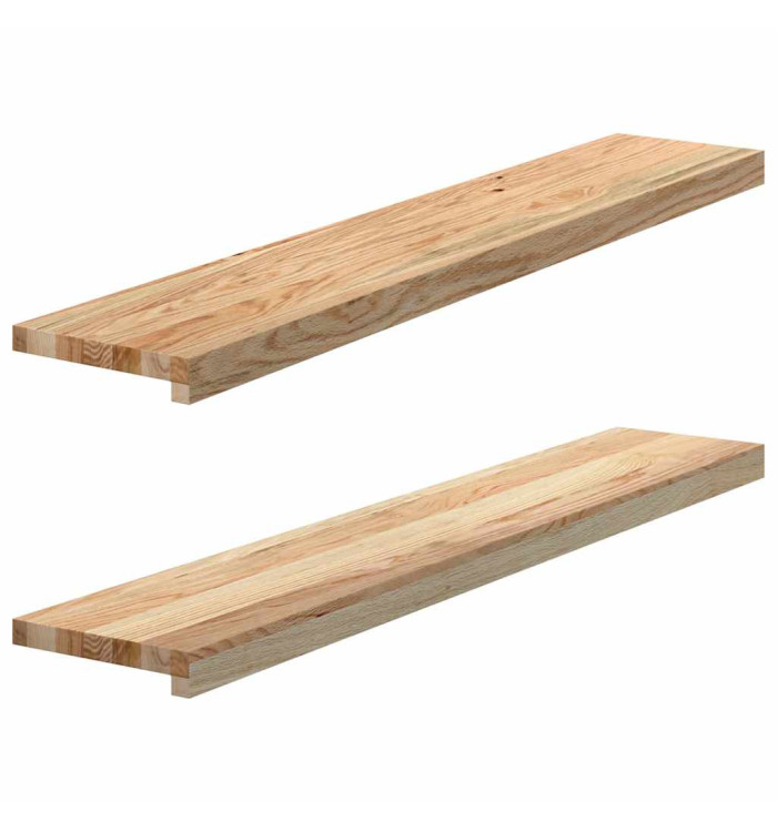 Appuis de fenêtre 2 pcs non traité 110x20x2cm bois chêne massif | Mobilier & Déco