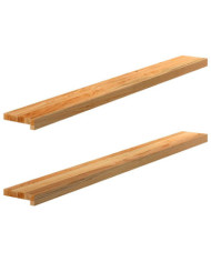 Appuis de fenêtre 2 pcs marron clair bois de chêne massif | Mobilier & Déco