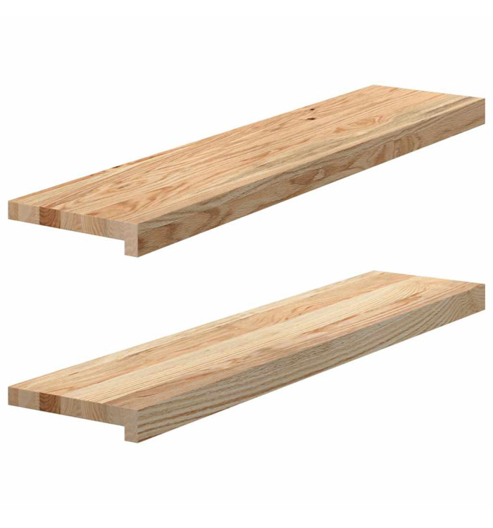 Appuis de fenêtre 2 pcs non traité 90x20x2 cm bois chêne massif | Mobilier & Déco