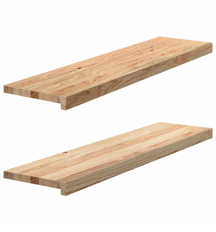 Appuis de fenêtre 2 pcs non traité 100x30x2cm bois chêne massif | Mobilier & Déco