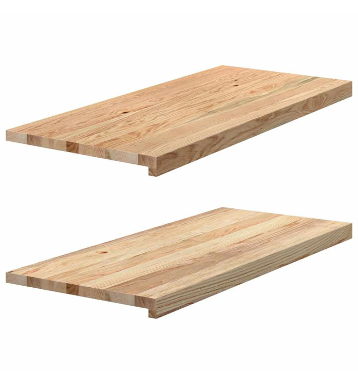 Appuis de fenêtre 2 pcs non traité 90x40x2 cm bois chêne massif | Mobilier & Déco