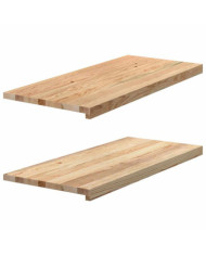Appuis de fenêtre 2 pcs non traité 90x40x2 cm bois chêne massif | Mobilier & Déco