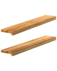 Appuis de fenêtre 2 pcs marron clair bois de chêne massif | Mobilier & Déco