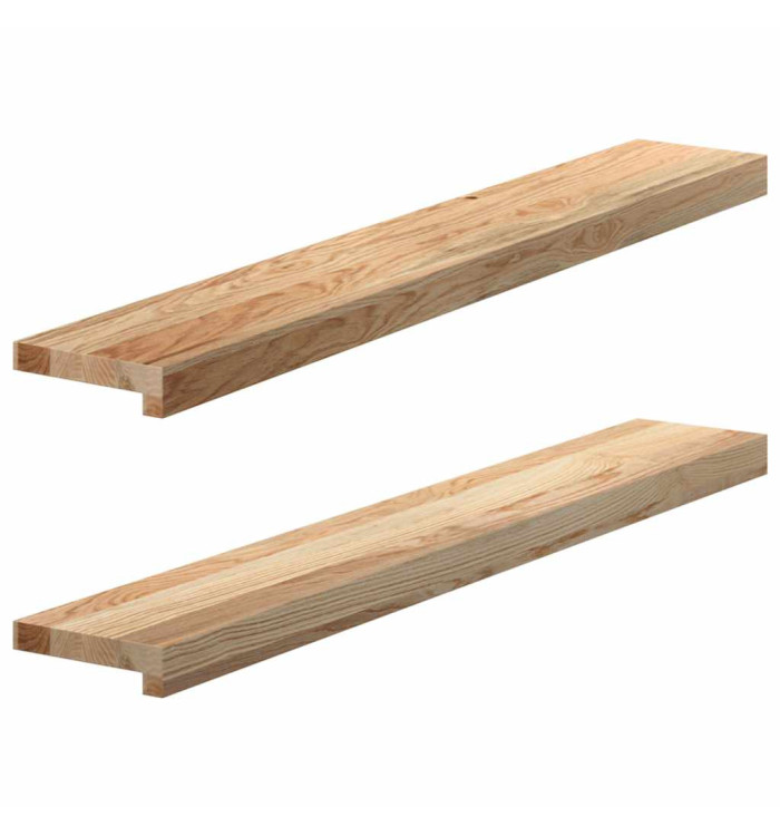 Appuis de fenêtre 2 pcs non traité 100x15x2cm bois chêne massif | Mobilier & Déco
