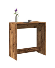 Table de bar vieux bois 102x50x103,5 cm bois d'ingénierie | Mobilier & Déco