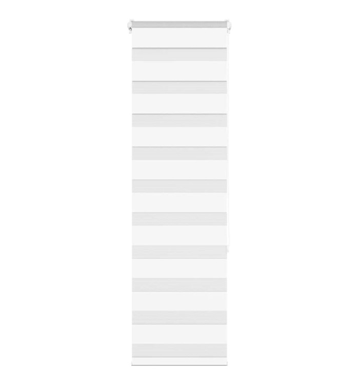 Store zèbre blanc 40x150 cm largeur du tissu 35,9 cm polyester | Mobilier & Déco