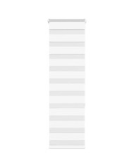 Store zèbre blanc 40x150 cm largeur du tissu 35,9 cm polyester | Mobilier & Déco
