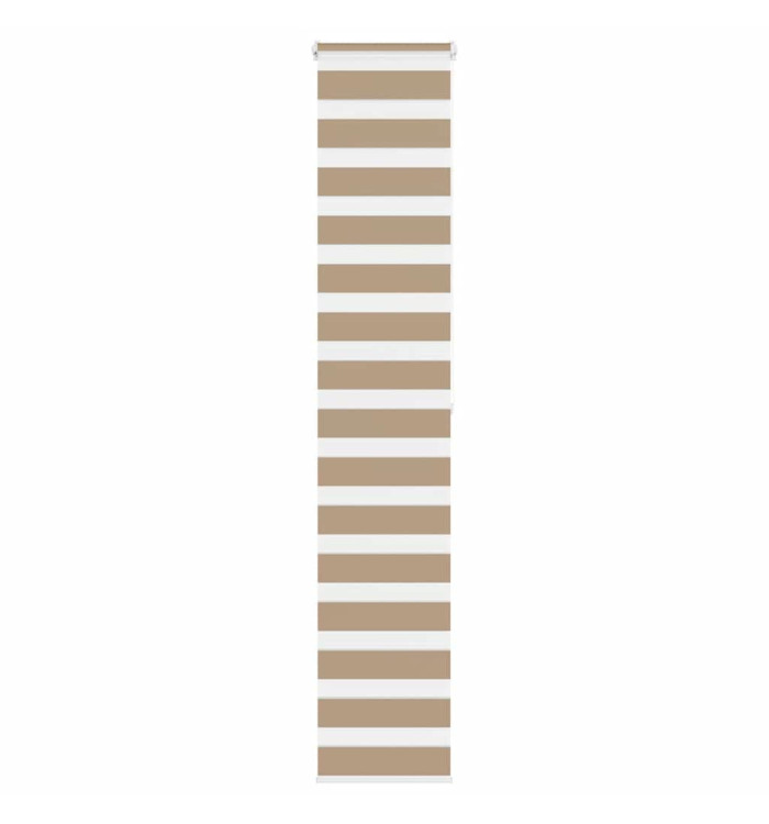 Store zèbre marron sable largeur du tissu 35,9 cm polyester | Mobilier & Déco