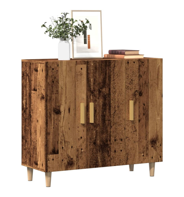 Buffet vieux bois 90x34x80 cm bois d'ingénierie | Mobilier & Déco