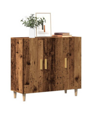 Buffet vieux bois 90x34x80 cm bois d'ingénierie | Mobilier & Déco