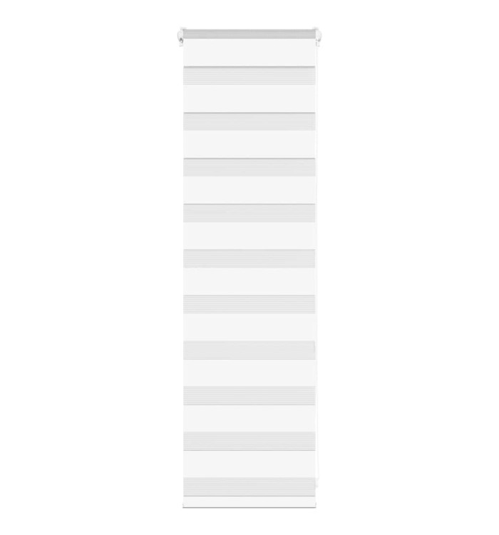 Store zèbre blanc 40x100 cm largeur du tissu 35,9 cm polyester | Mobilier & Déco