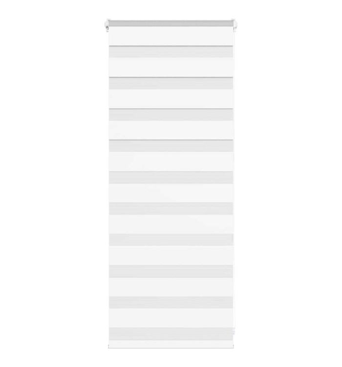 Store zèbre blanc 55x100 cm largeur du tissu 50,9 cm polyester | Mobilier & Déco