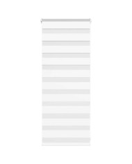 Store zèbre blanc 55x100 cm largeur du tissu 50,9 cm polyester | Mobilier & Déco